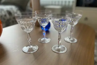 Copas  de cristal tallado set de 4 - miniatura 3