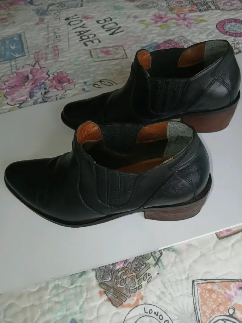 Zapatos de cuero negro para mujer - 2