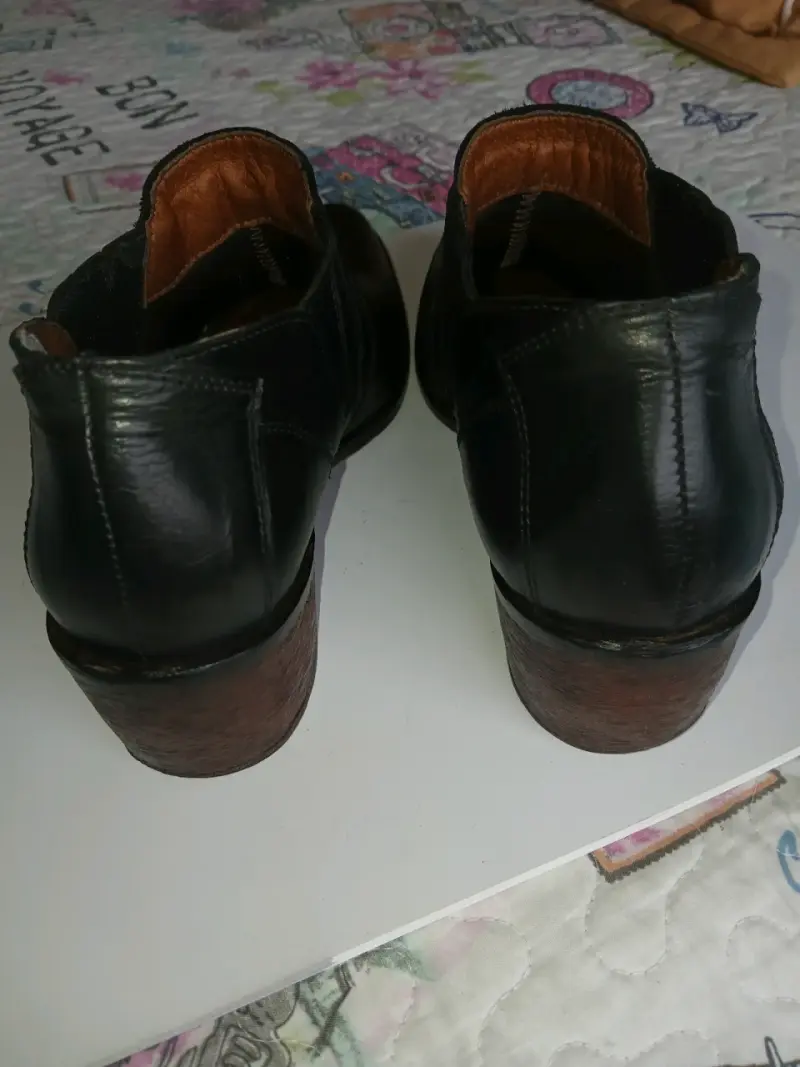 Zapatos de cuero negro para mujer - 3
