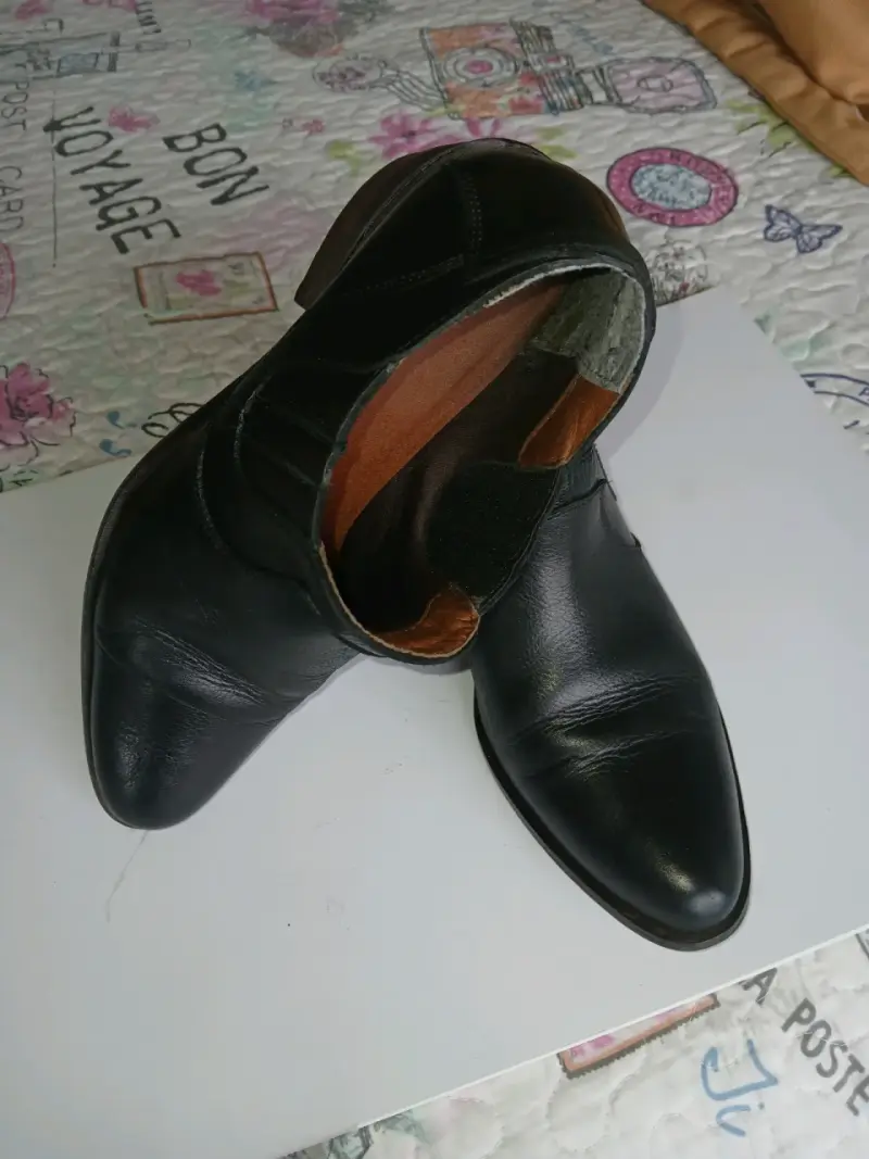 Zapatos de cuero negro para mujer - 4