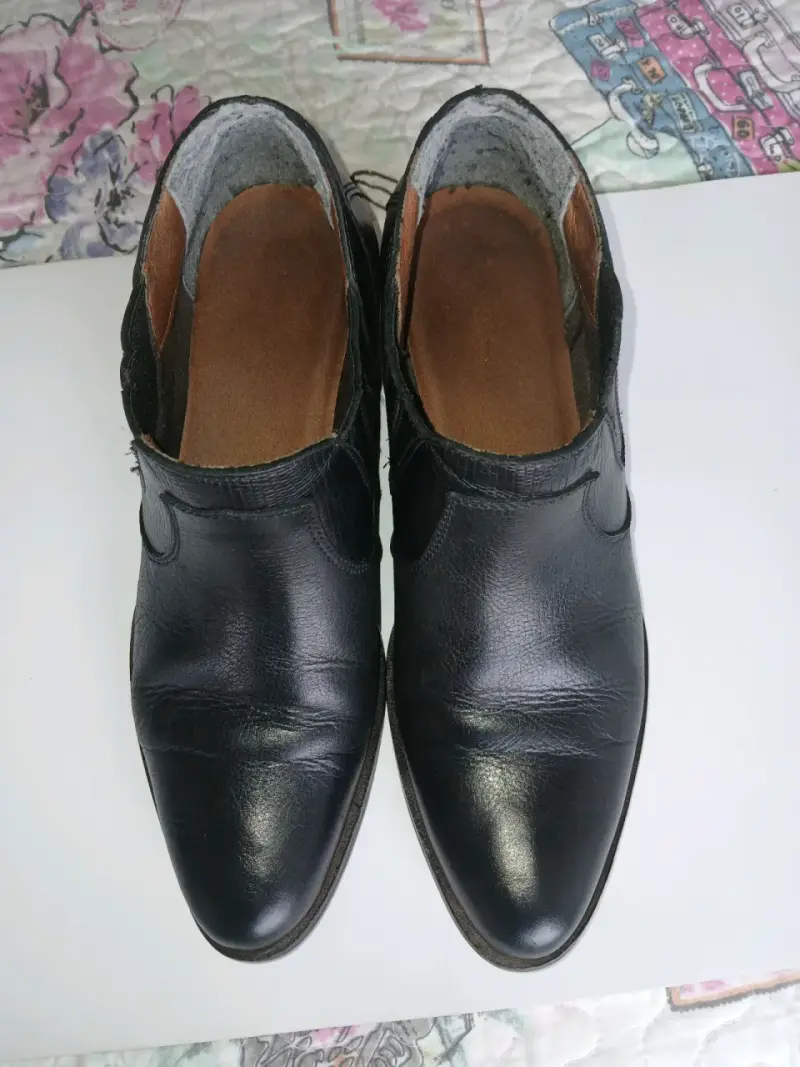 Zapatos de cuero negro para mujer - 5