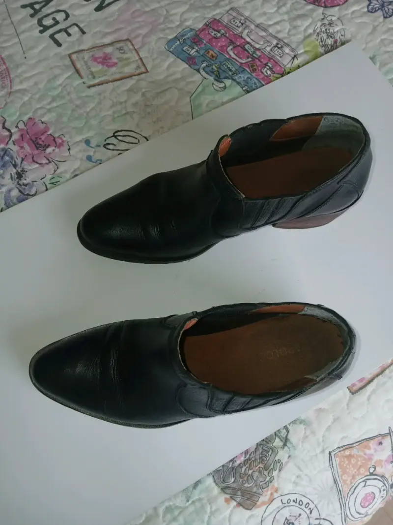 Zapatos de cuero negro para mujer - 6