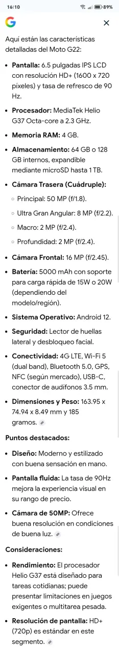 Smartphone Motorola con triple cámara - 2