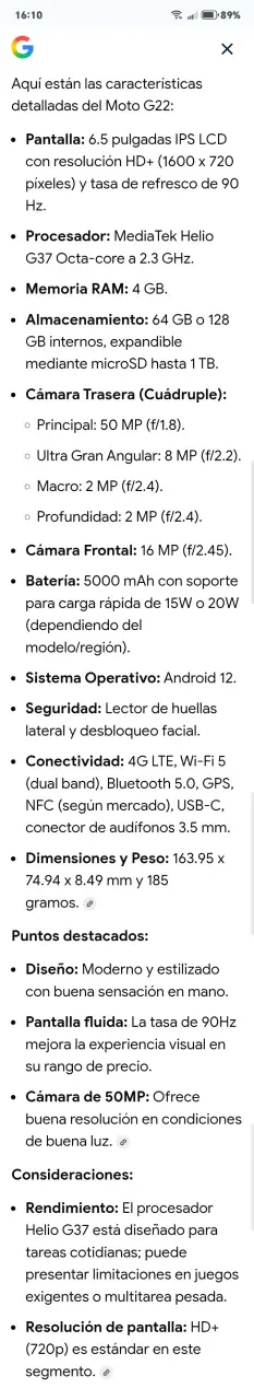 Smartphone Motorola con triple cámara - miniatura 2