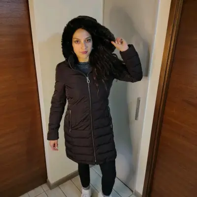 Abrigo largo acolchado para mujer - miniatura 3
