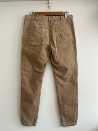 Pantalon Mango cotele beige mujer - miniatura 2