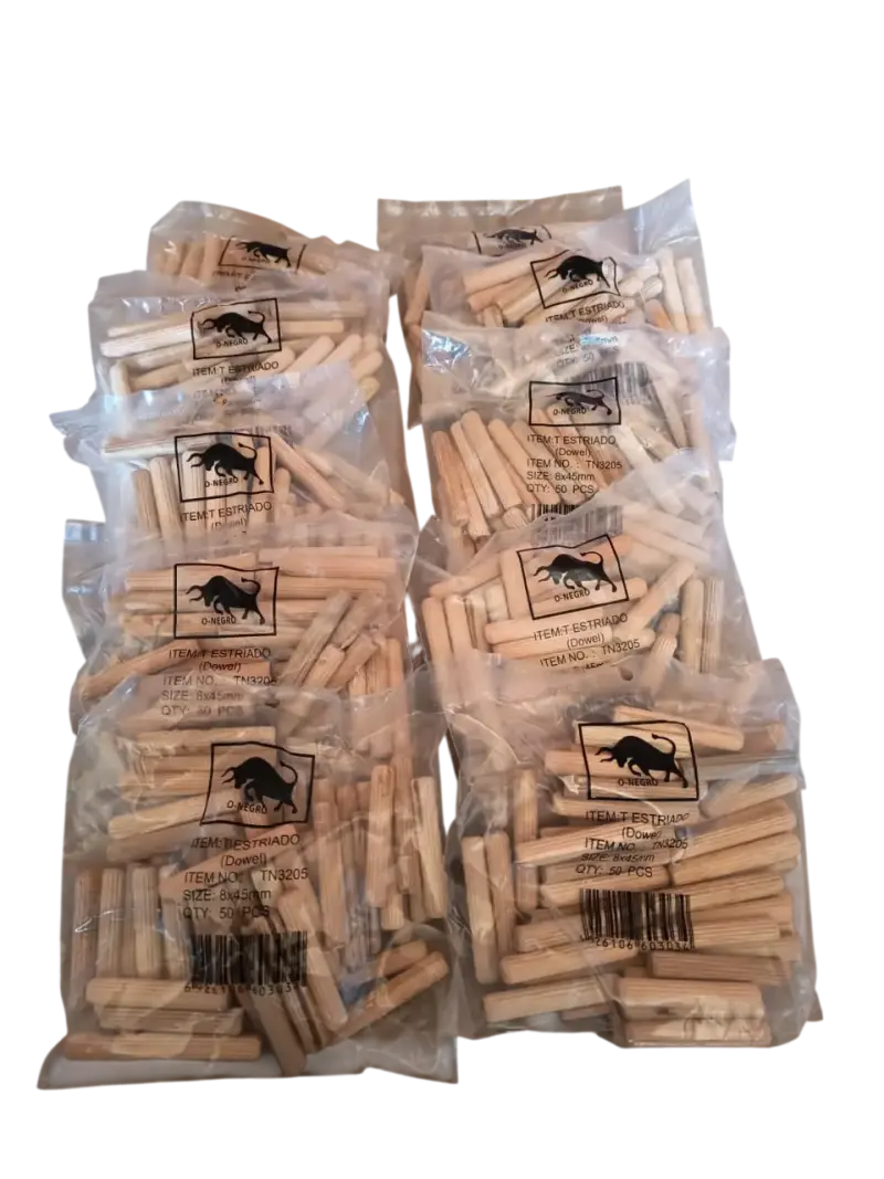 Pack 10 Bolsas Tarugo Madera 8x45mm (500u) - 1