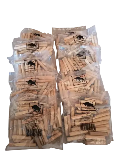 Pack 10 Bolsas Tarugo Madera 8x45mm (500u) - miniatura 1