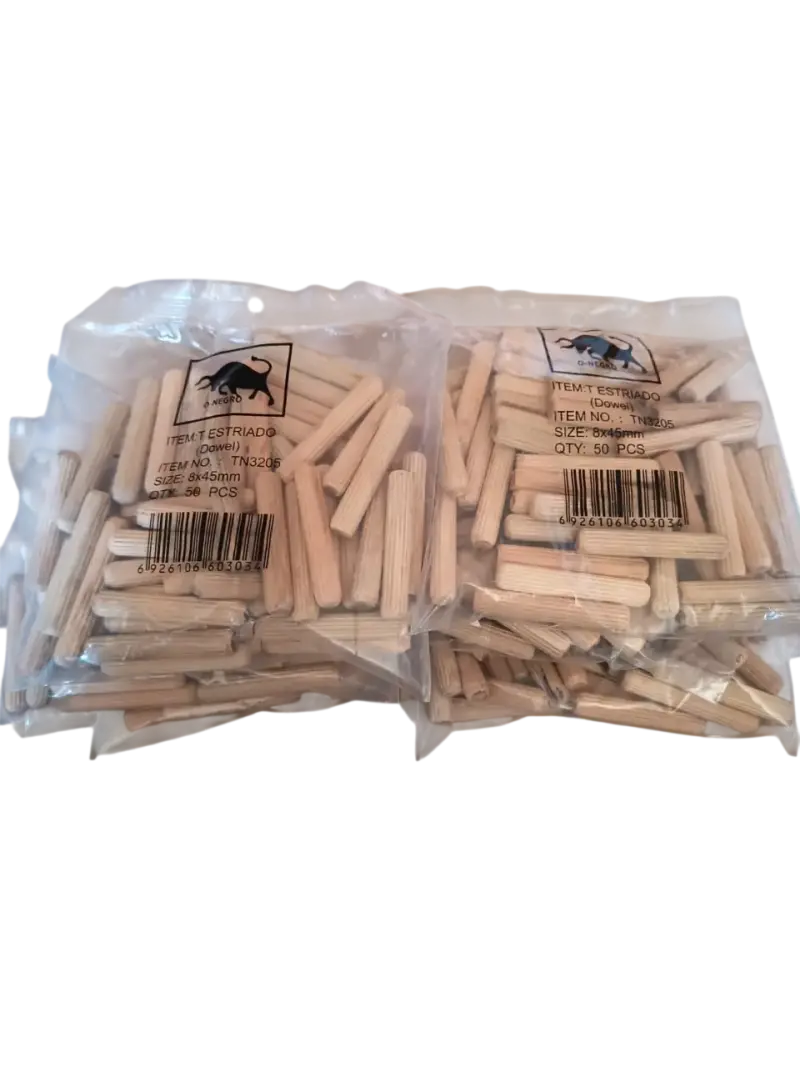 Pack 10 Bolsas Tarugo Madera 8x45mm (500u) - 2