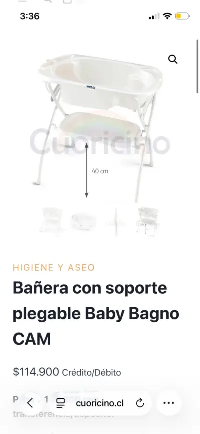 Tina para bebé con soporte plegable Baby Bagno - miniatura 5