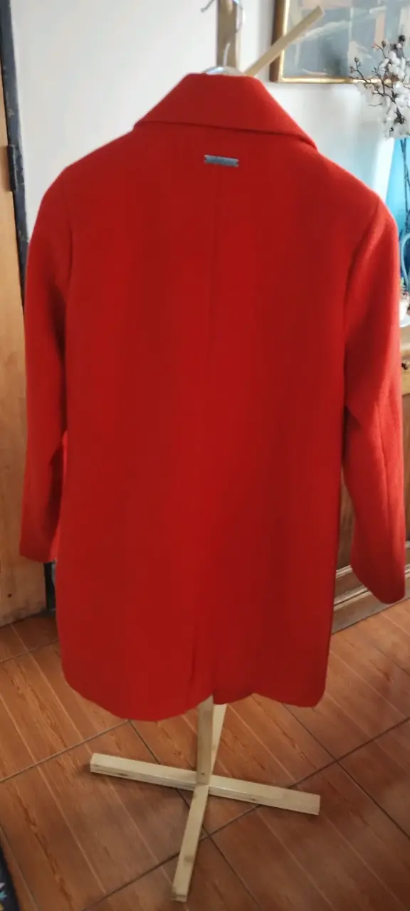 Abrigo rojo para mujer talla S - 2