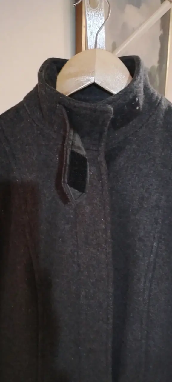 Abrigo de lana gris oscuro para mujer - 3