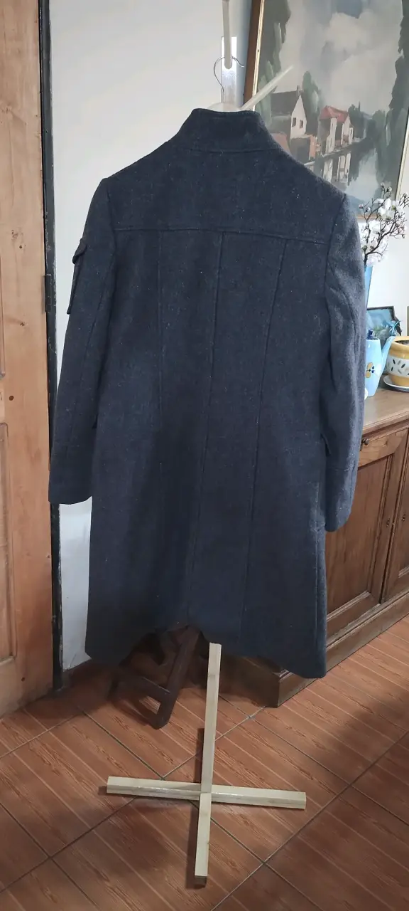Abrigo de lana gris oscuro para mujer - 5