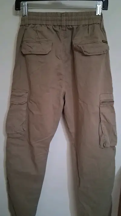 Pantalones cargo beige para hombre talla 30 - miniatura 2