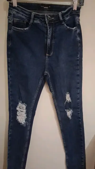 Jeans pitillo Efesis desgastados para mujer - miniatura 1