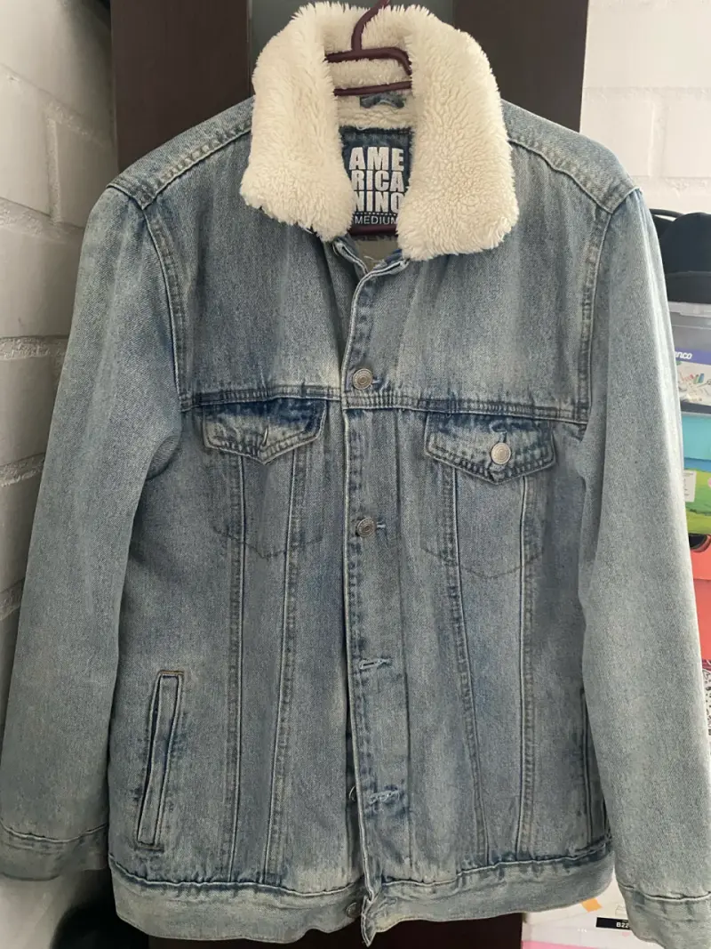 Chaqueta de mezclilla con forro de chiporro - 1