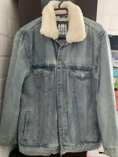 Chaqueta de mezclilla con forro de chiporro - miniatura 1