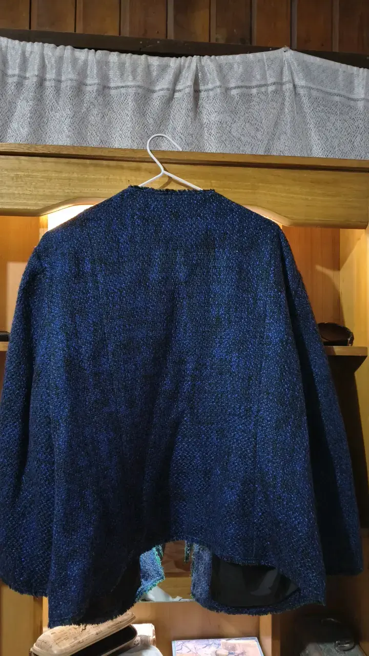 Chaqueta de lana azul para mujer - 2