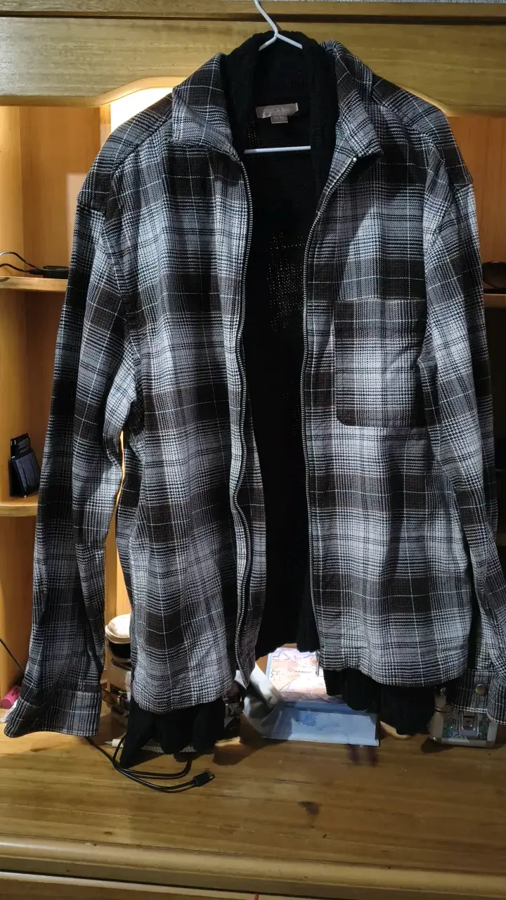 Camisa de franela a cuadros para hombre - 1