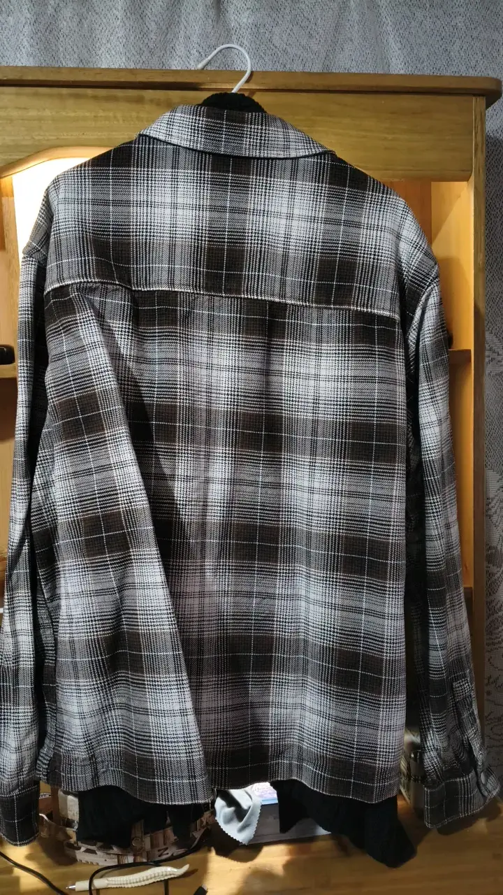 Camisa de franela a cuadros para hombre - 2