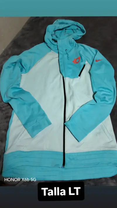 Chaqueta Nike Therma-Fit azul con capucha - miniatura 1