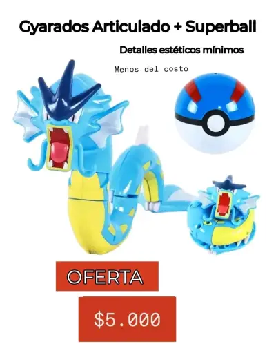 Gyarados Articulado con Pokébola - miniatura 2