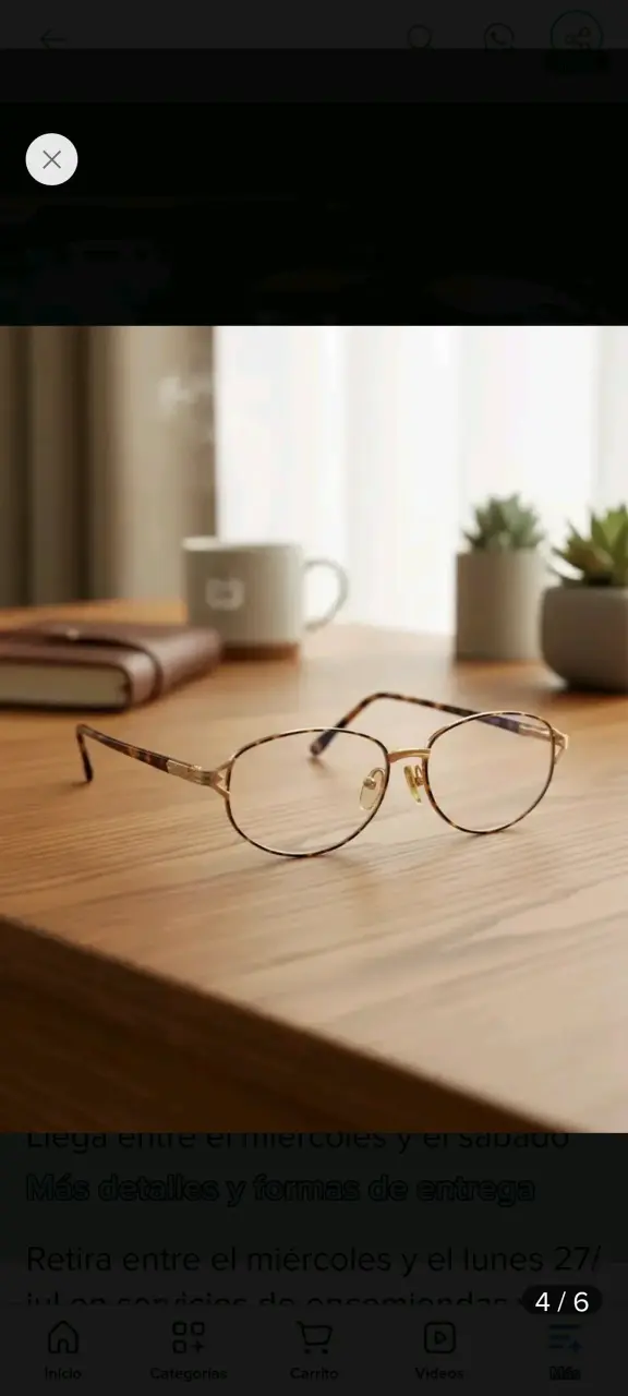 Marcos De lentes Luxottica Doradas - 3
