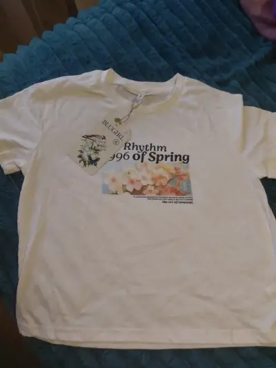 Polera gris con diseño de ángel Icono talla M - miniatura 2