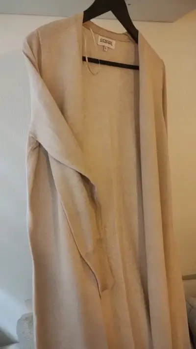 Cárdigan largo beige de mujer talla M - miniatura 4