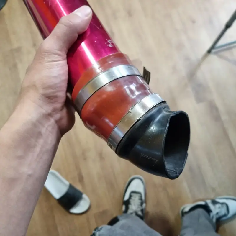 Tubo de admisión rojo para auto - 5
