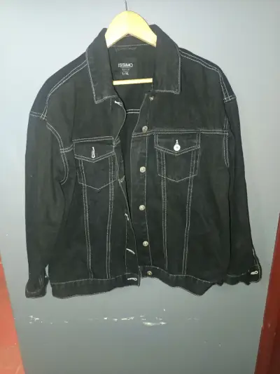 Chaqueta de mezclilla negra Issimo - miniatura 1