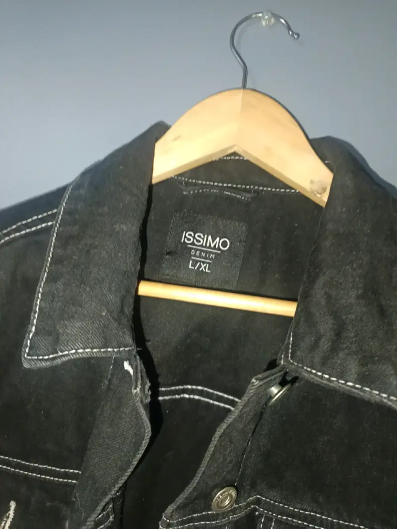 Chaqueta de mezclilla negra Issimo - 3