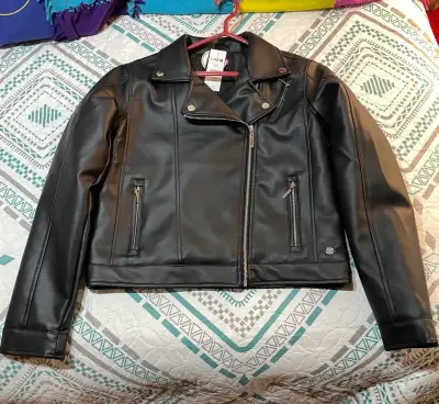 Chaqueta de cuero tipo moto de niña - miniatura 1