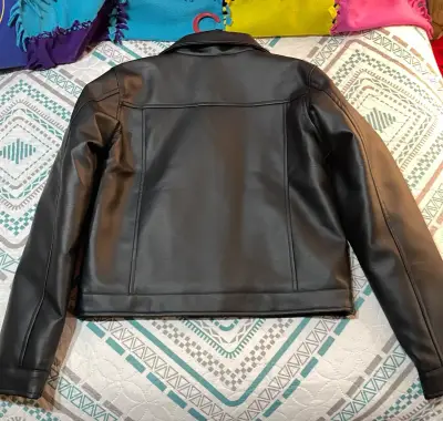 Chaqueta de cuero tipo moto de niña - miniatura 2
