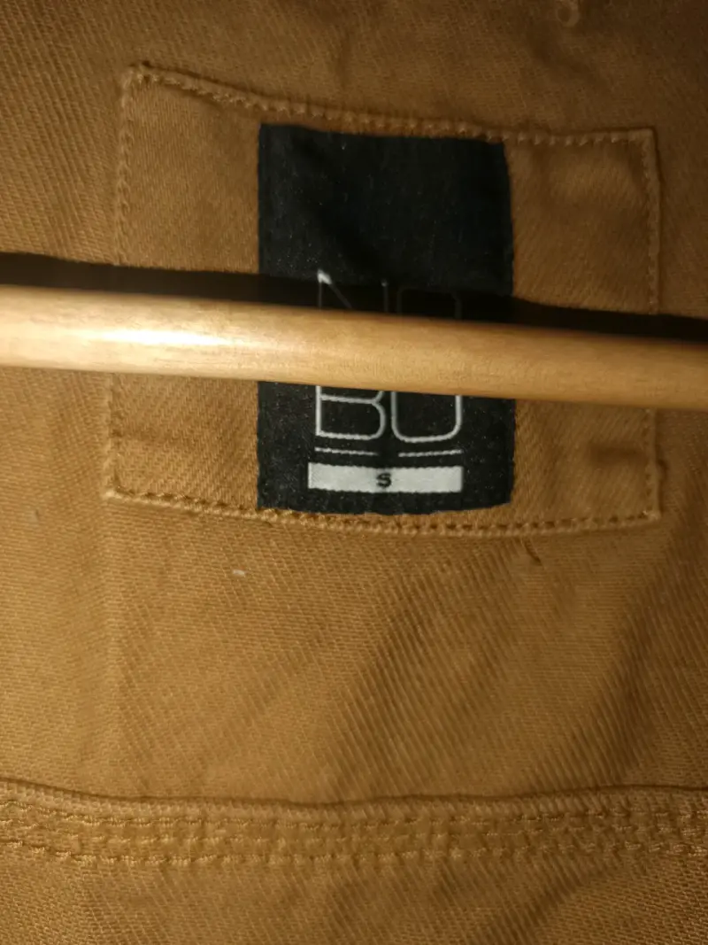 Chaqueta de mezclilla marrón para hombre - 2