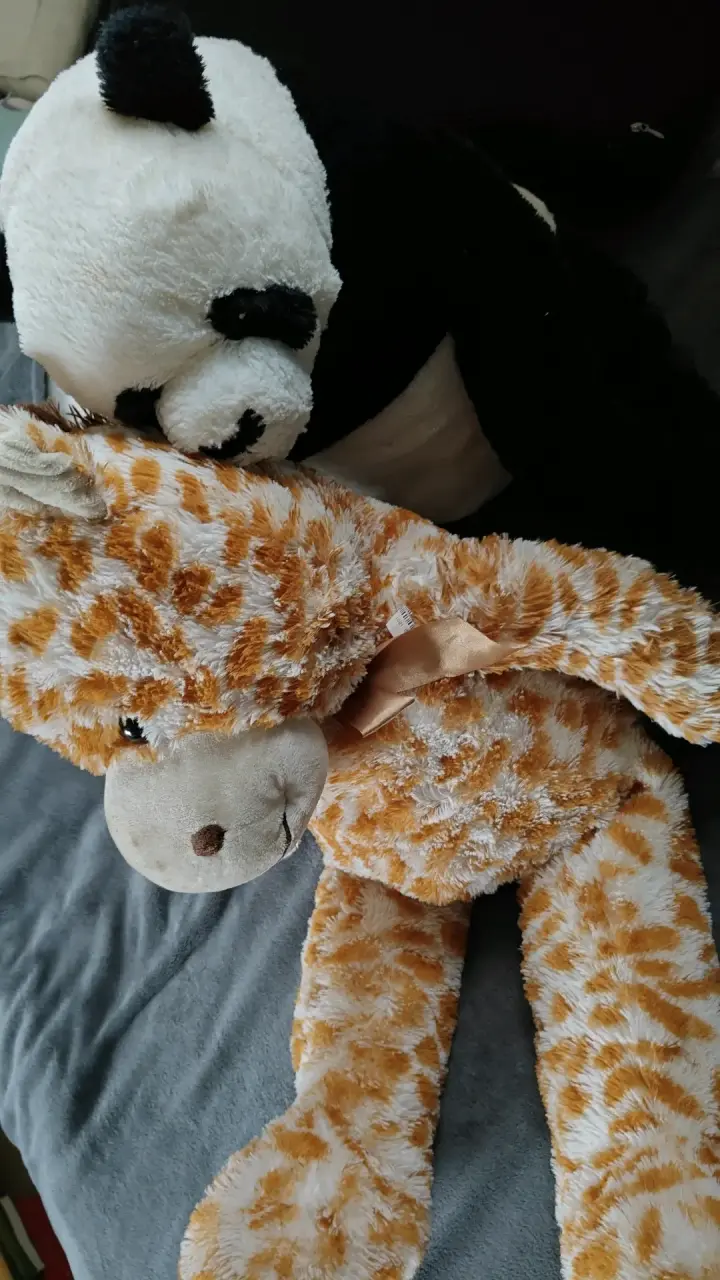 Peluches gigantes jirafa y panda suaves - 3