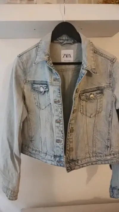 Chaqueta de mezclilla Zara para mujer - miniatura 3