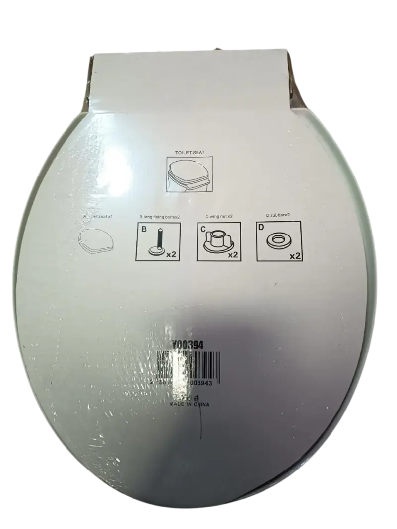 Tapa Asiento Baño WC Plastico 36x46 con Fijacion - 2