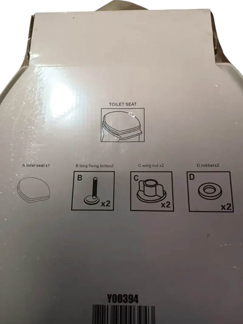 Tapa Asiento Baño WC Plastico 36x46 con Fijacion - 3
