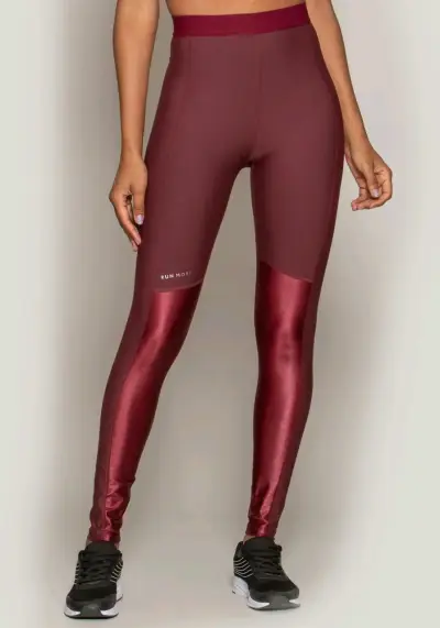 OFERTA Leggings deportivos mujer color burdeos - miniatura 2