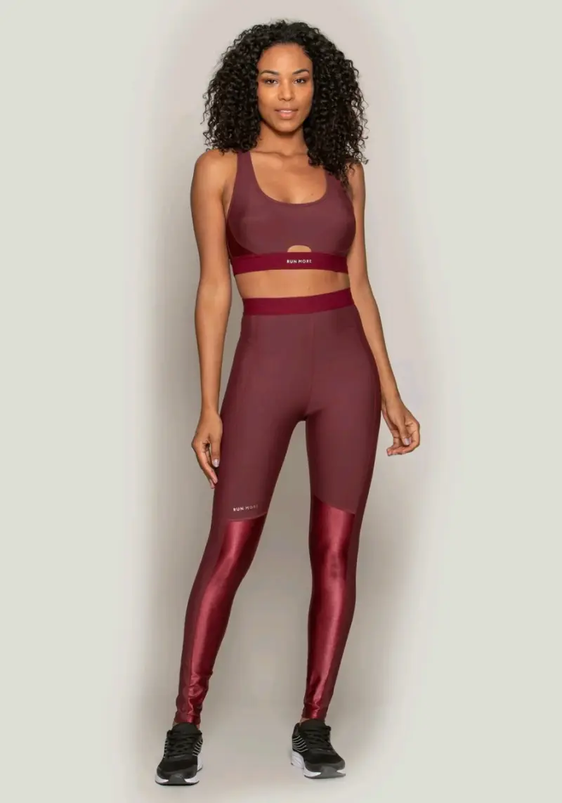 OFERTA Leggings deportivos mujer color burdeos - 3