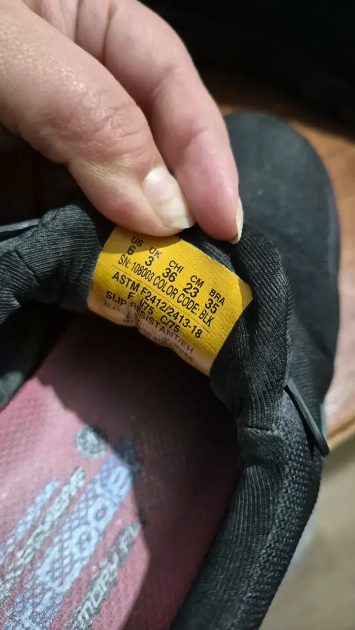 Zapato de seguridad negras punta de fierro( 36) - 1