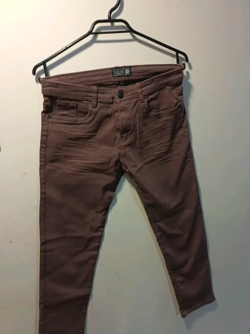 Jeans marrones para hombre talla 14