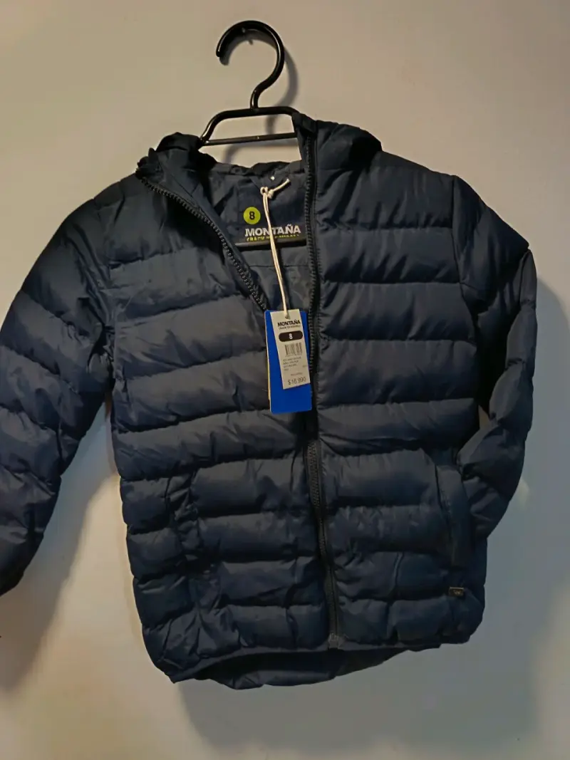 Chaqueta acolchada talla 8 azul Montaña para niño
