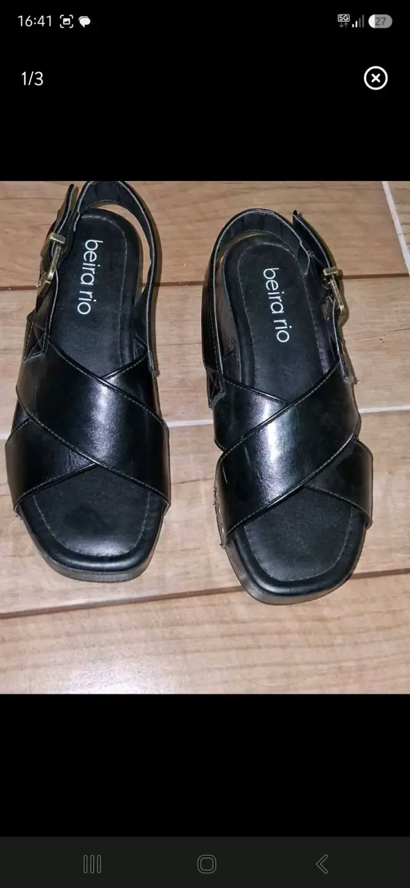 Sandalias negras Beira Rio para mujer - 1