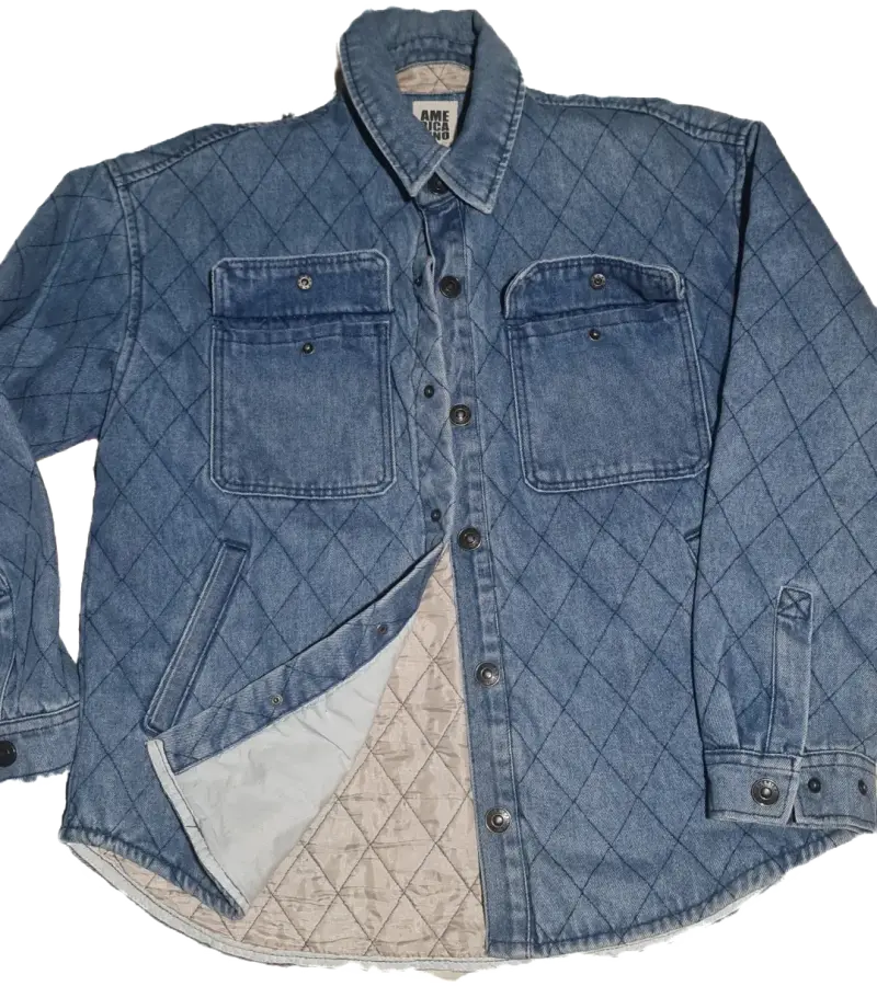Chaqueta de mezclilla acolchada para hombre