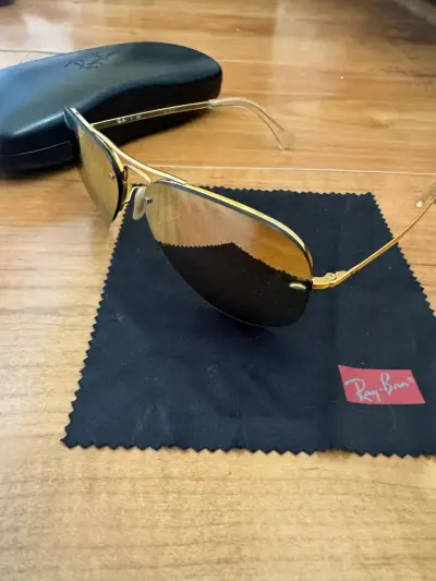Gafas de Sol Ray-Ban Aviator Doradas - miniatura 3
