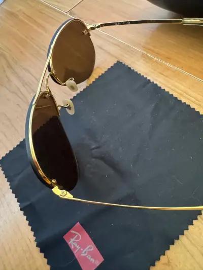 Gafas de Sol Ray-Ban Aviator Doradas - miniatura 4