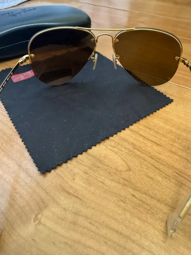 Gafas de Sol Ray-Ban Aviator Doradas - 5