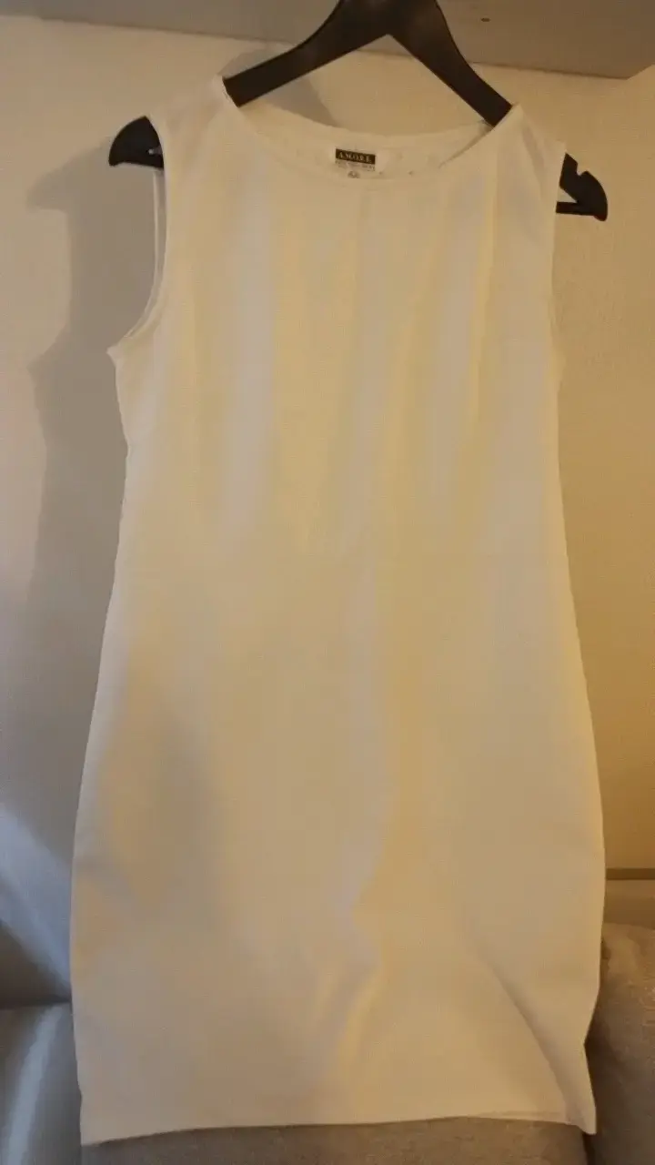 Vestido blanco sin mangas elegante tipo Jumper - 5